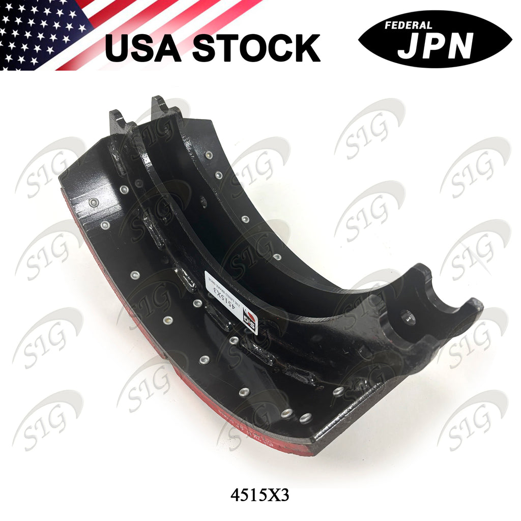 LBS4515X3 - Lined Drum Brake Shoes - 16.5" x 7.0" 4515X3 (Cross ref# GC4515X3R) 2PC