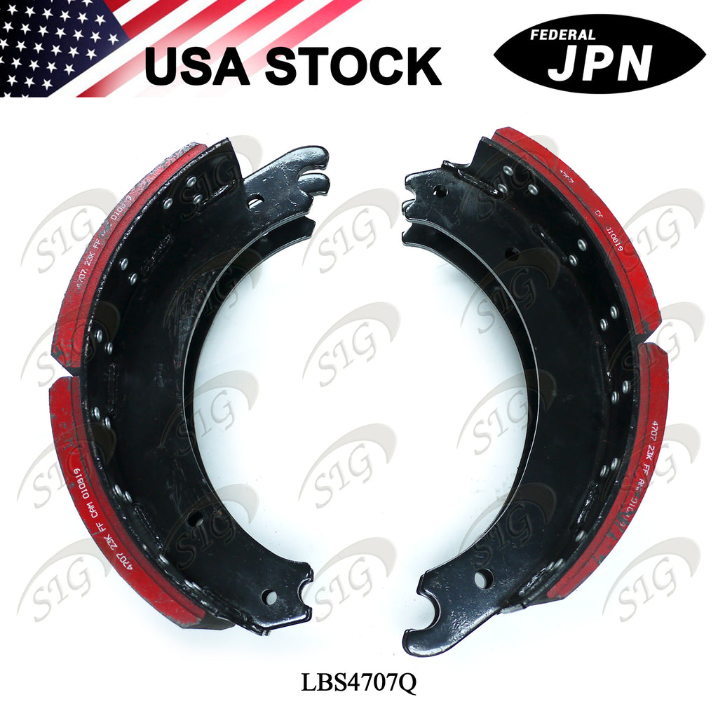 LBS4707Q - Lined Drum Brake Shoes - 16.50" X 7.00" 4707Q (Cross ref# XS5234707QP) 2PC
