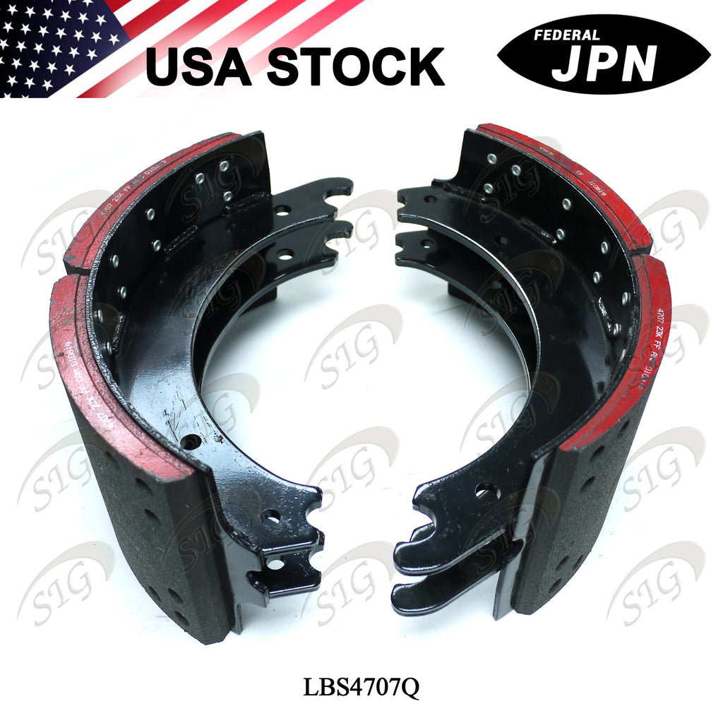 LBS4707Q - Lined Drum Brake Shoes - 16.50" X 7.00" 4707Q (Cross ref# XS5234707QP) 2PC