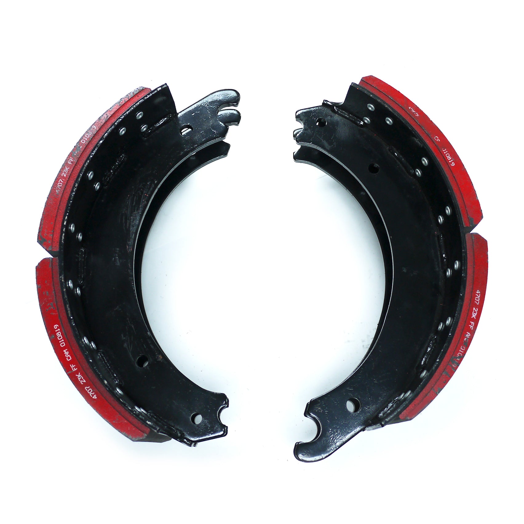 LBS4707Q - Lined Drum Brake Shoes - 16.50" X 7.00" 4707Q (Cross ref# XS5234707QP) 2PC