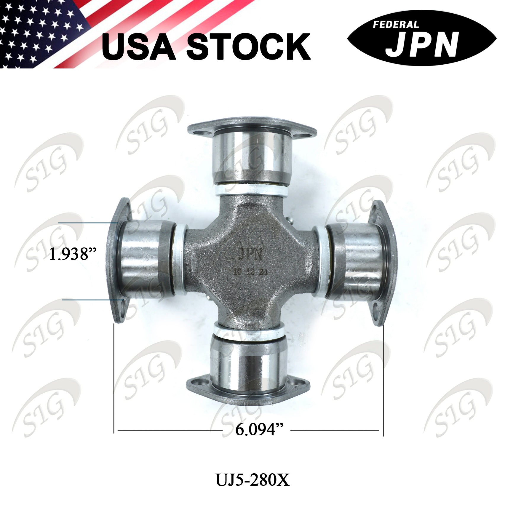 UJ5-280X -  Universal Joint for Spicer 1710 Series Full Round 1.938" x 6.094" (Cross Ref# 5-280X)