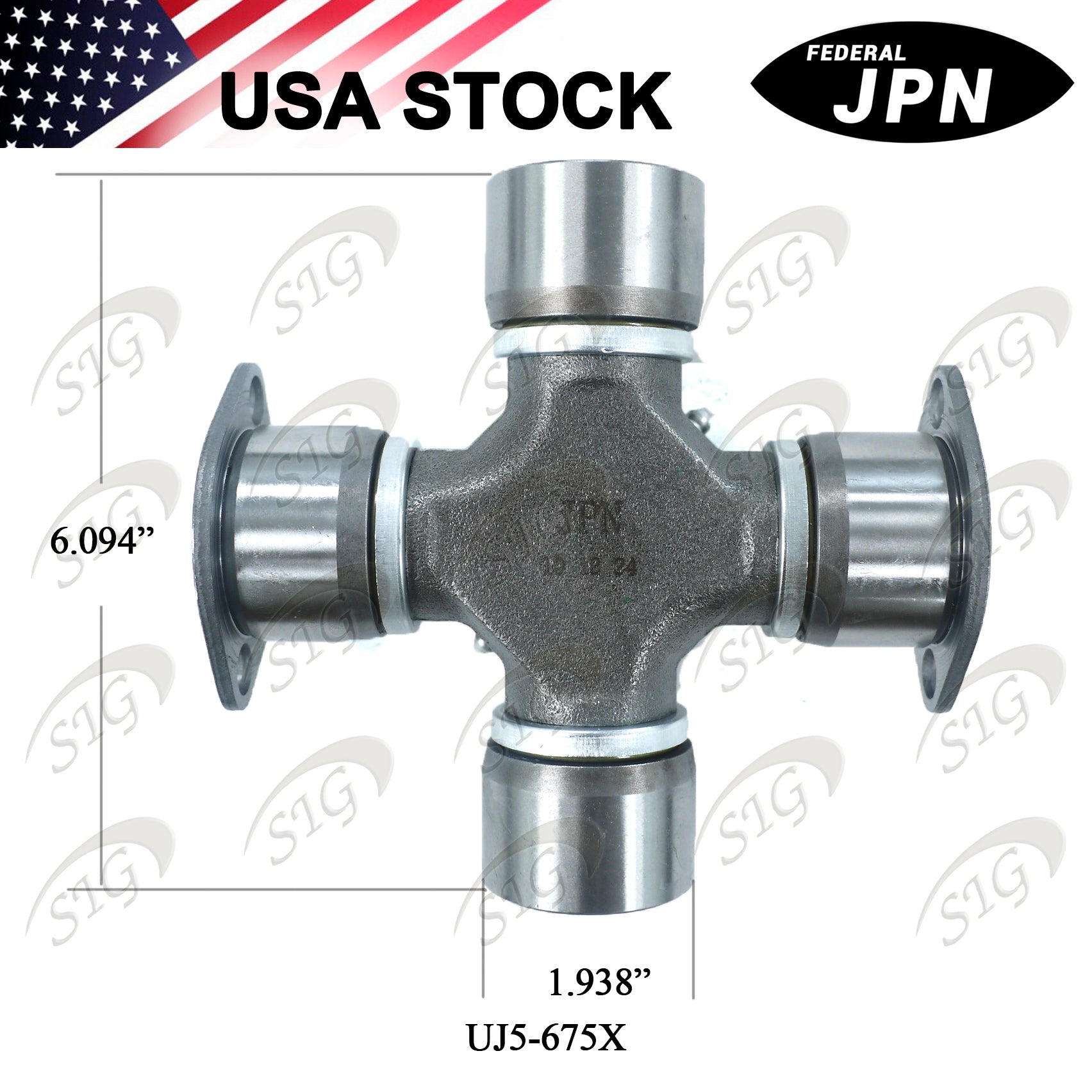 UJ5-675X -  Universal Joint for Spicer 1710 Series Half Round 1.938" x 6.094" (Cross Ref# 5-675X)