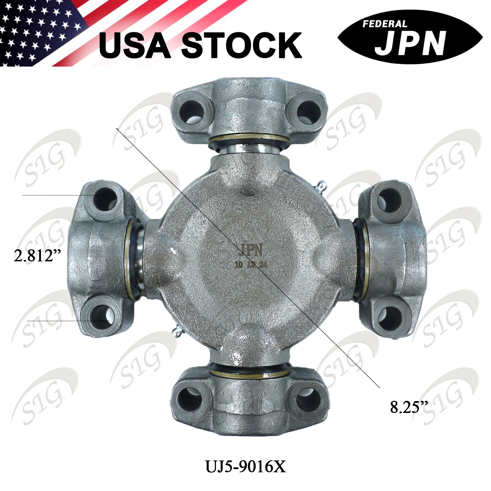 UJ5-9016X -  Universal Joint for Spicer 9C Series Wing Bearing 2.812 x 8.250" (Cross Ref# 5-9016X)