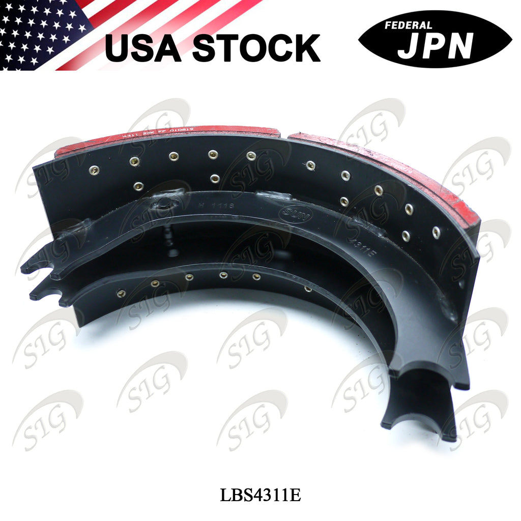 LBS4311E - Lined Drum Brake Shoe - 16 1/2" X 7" 4311E (Cross ref# XS5204311E)