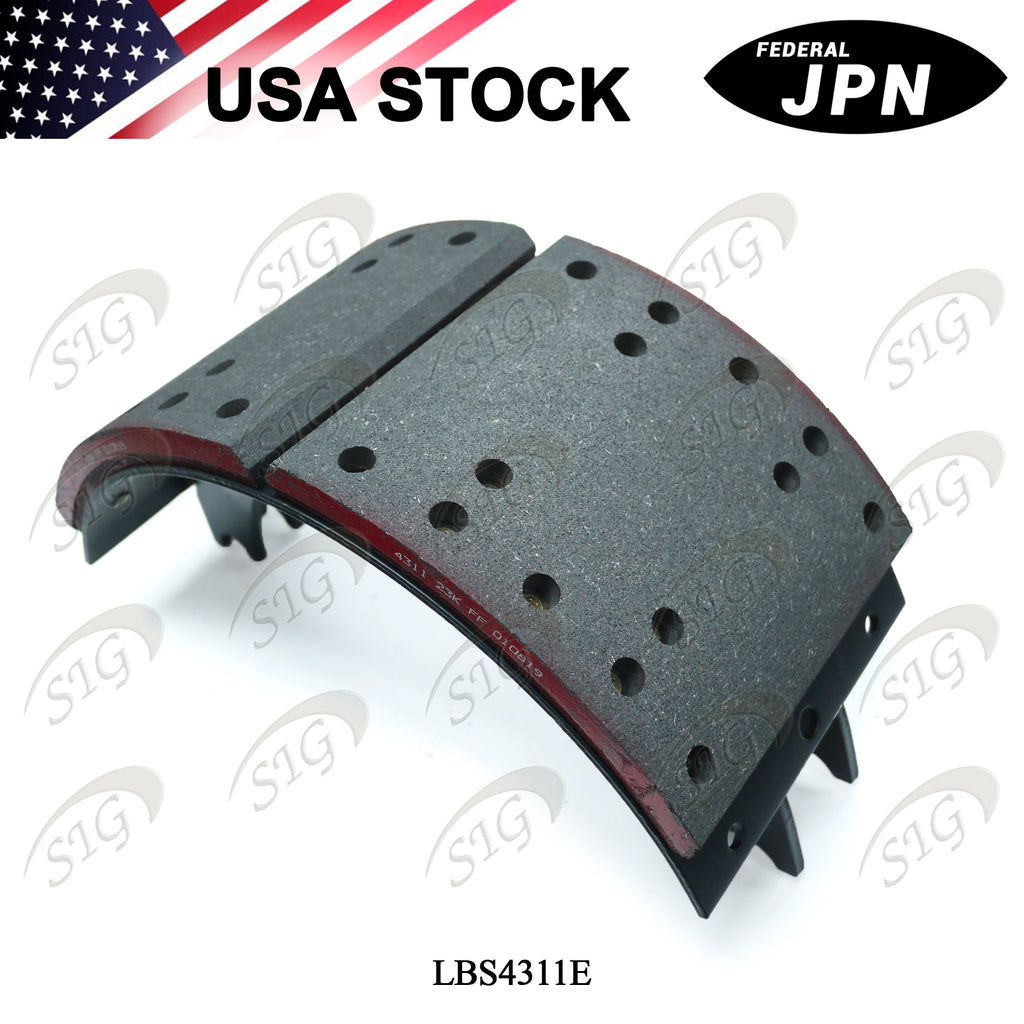 LBS4311E - Lined Drum Brake Shoe - 16 1/2" X 7" 4311E (Cross ref# XS5204311E)