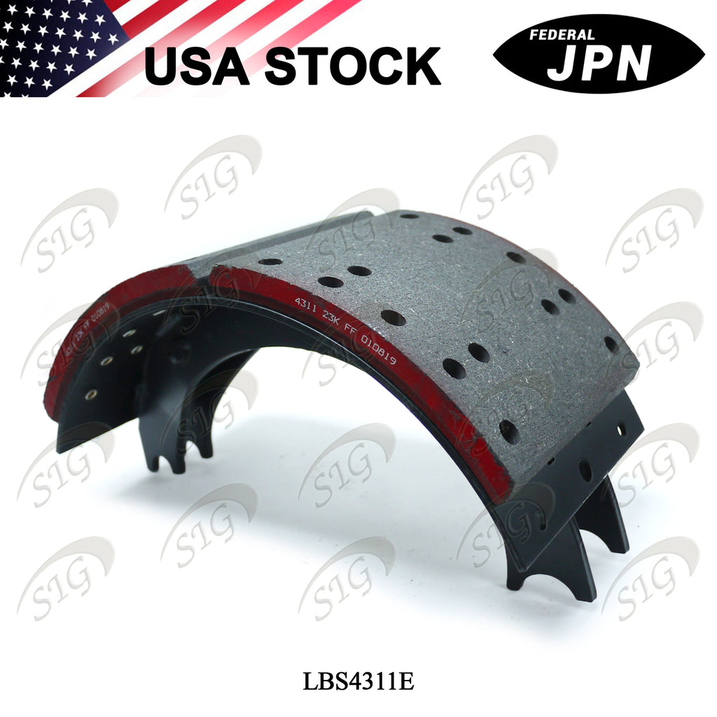 LBS4311E - Lined Drum Brake Shoe - 16 1/2" X 7" 4311E (Cross ref# XS5204311E)