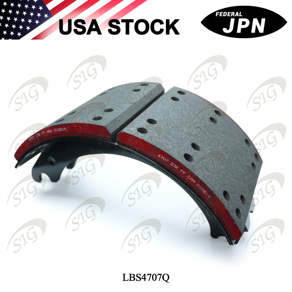 BSK4707Q - Brake Shoe Box Kit Include Two Lined Brake Shoe 4707Q & One Brake Repair Kit E2769SHD (Cross ref# MRK4707QH20S)